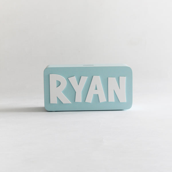 Rectangle Piggy Bank - Blue